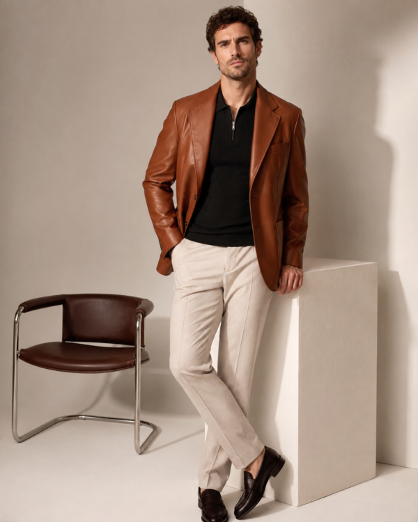 Premium Nappa Leather Blazer