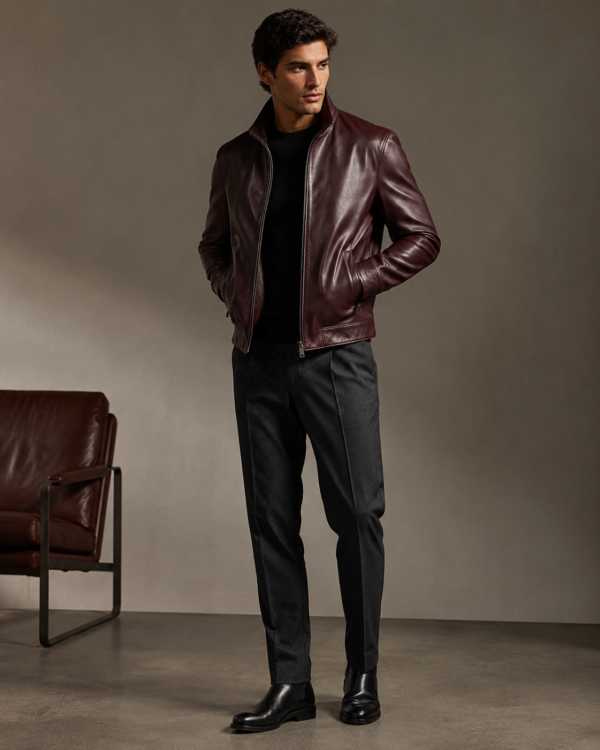 Distressed Leather Jacket